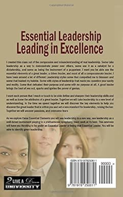 Essential Leadership Leading in Excellence